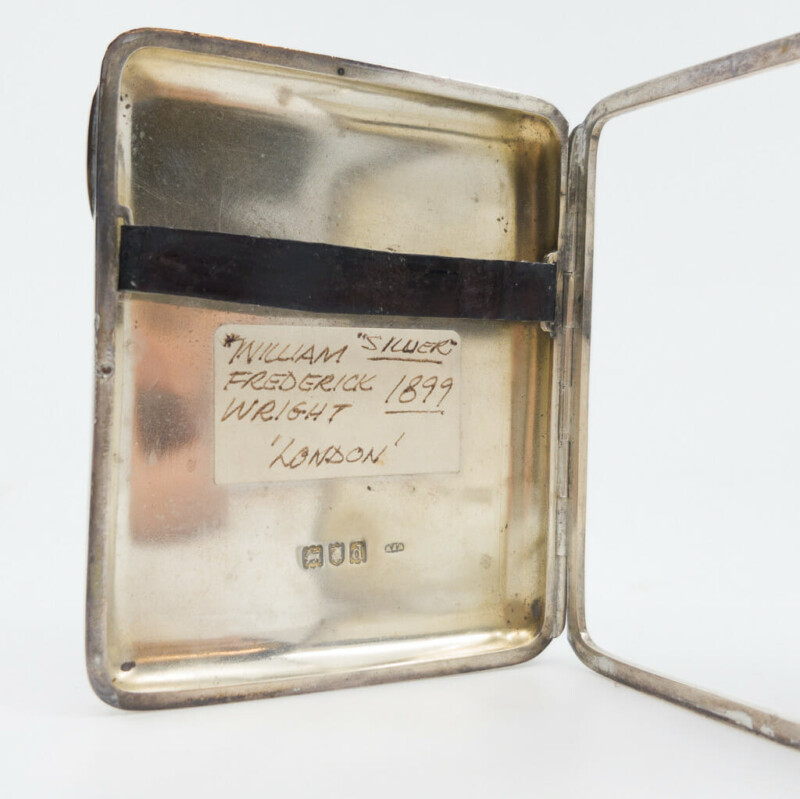 William Fredrick Wright Silver Cigarette Case C/1899 London - 2 Way Opening #55840