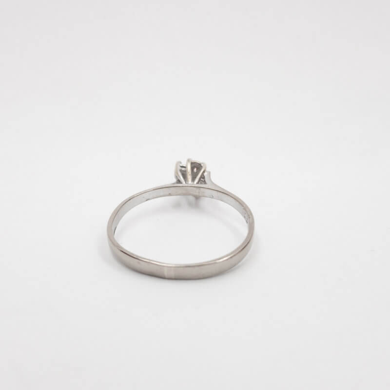 Vintage 18ct White Gold Diamond Ring Size N 1/2 #56509