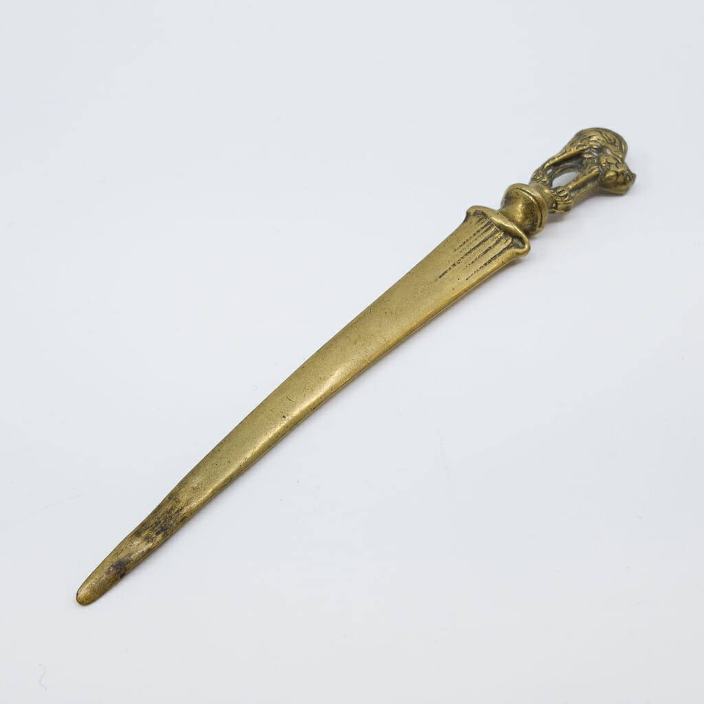 Brass Letter Opener with Cat #34118 Brass Letter Opener with Cat #34118 - Image 2