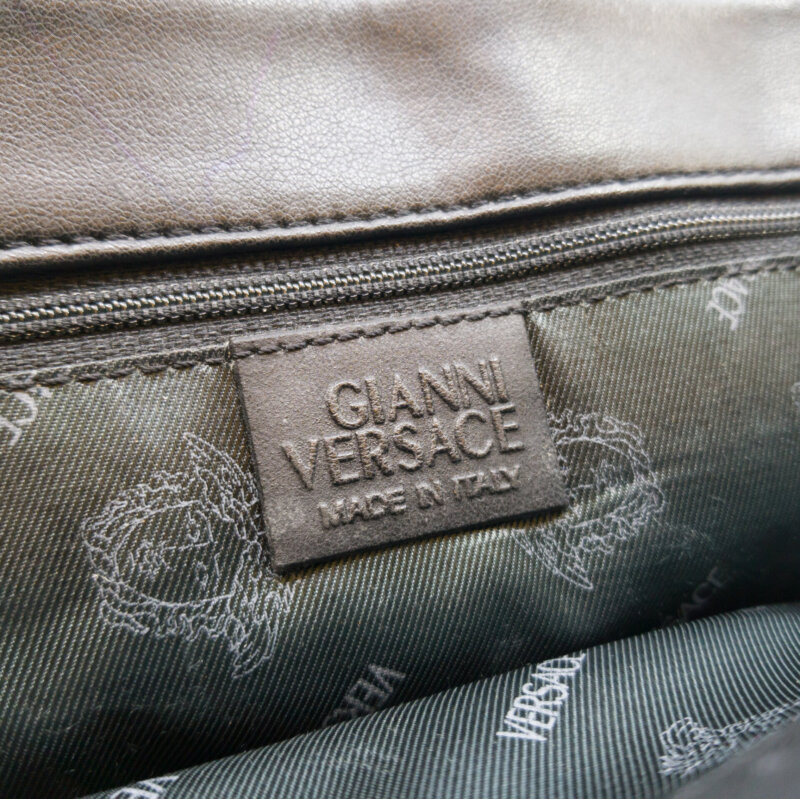 Vintage Versace Leather Satchel Bag + Dustbag #57537