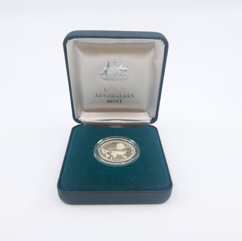 1997 $1 Fine Silver Proof Coin - Sir Charles Kingsford Smith COA #56938