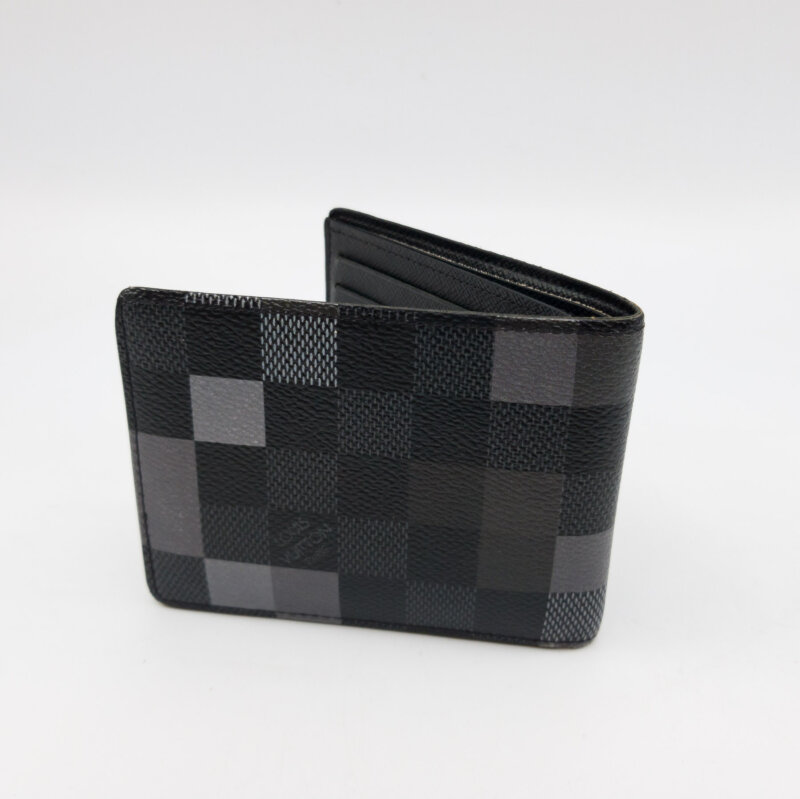 Louis Vuitton Slender Graphite Pixel Wallet N60181 (Stamped SEAN) With Receipt #57796