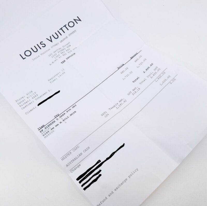 Louis Vuitton Slender Graphite Pixel Wallet N60181 (Stamped SEAN) With Receipt #57796