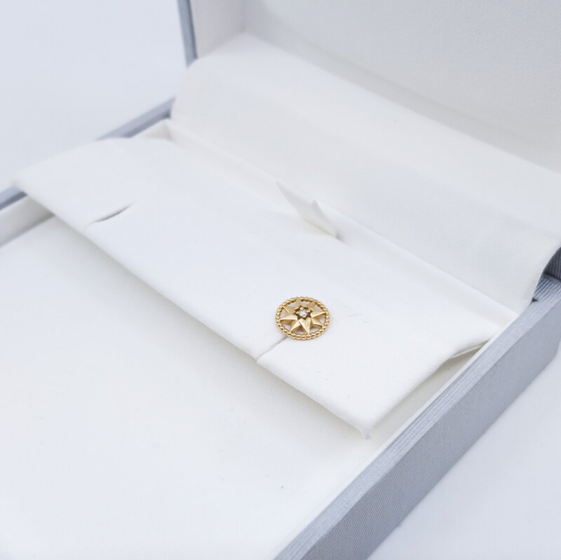 Dior 18ct Yellow Gold Rose Des Vents Single Earring in Box / Receipt $1600 #59050