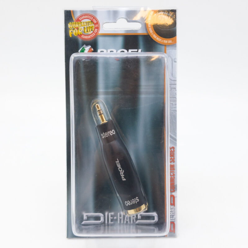 Proel Stereo Adaptor DHPA120 7 New in Box 3.5-6.3mm Stereo Socket