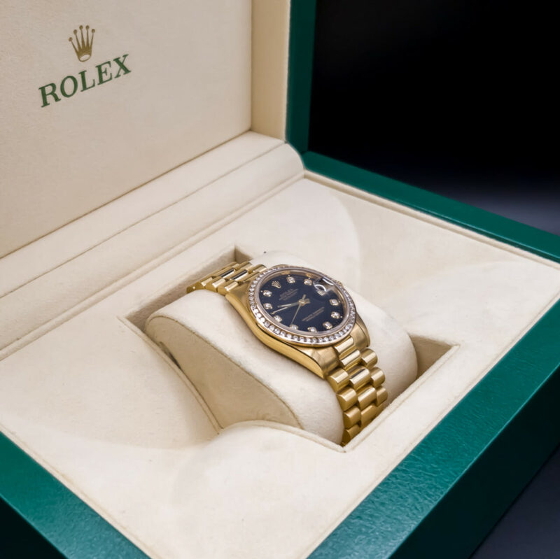 18ct Gold Rolex Diamond Bezel Datejust Watch 68278 C/1995 + Box #59837