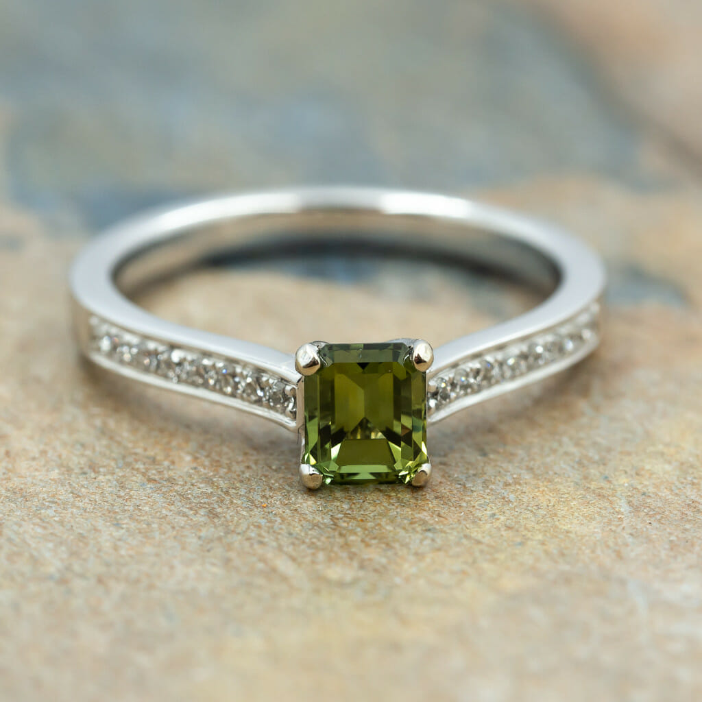 18CT White Gold Sapphire & Diamond Ring (Val $2,845) #45285-1