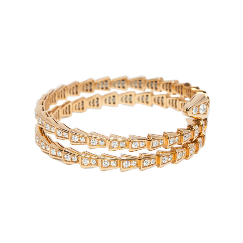 Bulgari Bvlgari 18ct Gold Serpenti Viper 2 Coil 5.89ct TW Diamond Bracelet RRP $119000 - Image 7