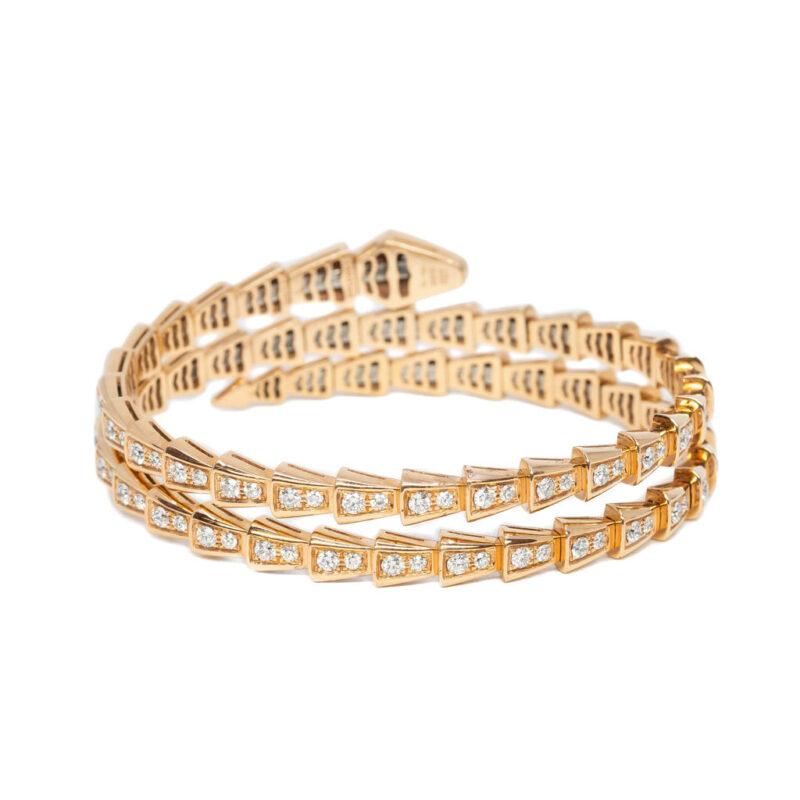 Bulgari Bvlgari 18ct Gold Serpenti Viper 2 Coil 5.89ct TW Diamond Bracelet RRP $119000 - Image 8