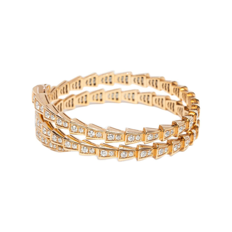 Bulgari Bvlgari 18ct Gold Serpenti Viper 2 Coil 5.89ct TW Diamond Bracelet RRP $119000 - Image 9