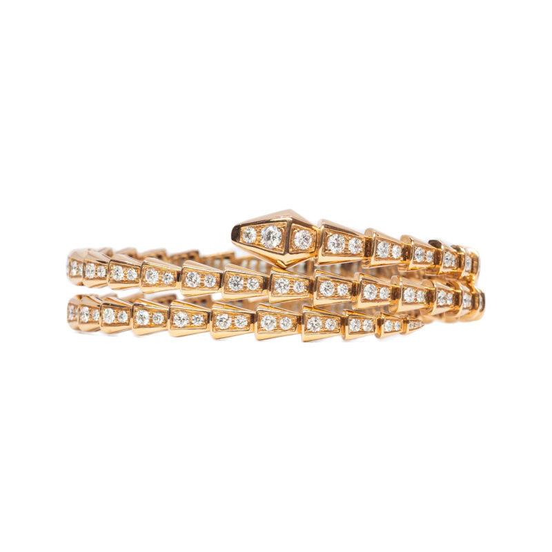 Bulgari Bvlgari 18ct Gold Serpenti Viper 2 Coil 5.89ct TW Diamond Bracelet RRP $86400