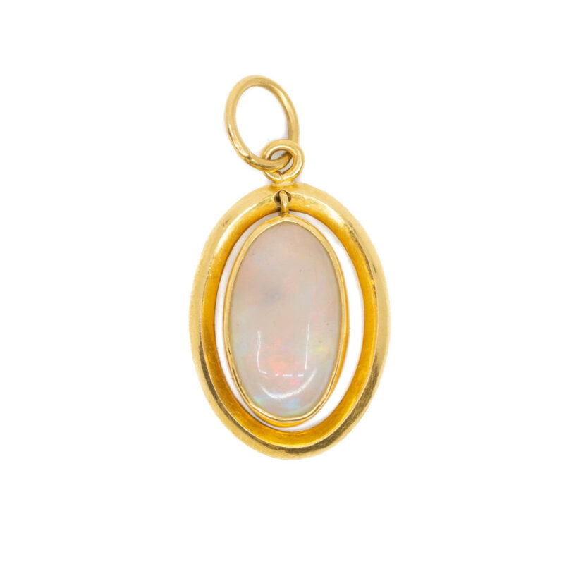 22ct Yellow Gold Crystal Opal Pendant Val $2385 #39867