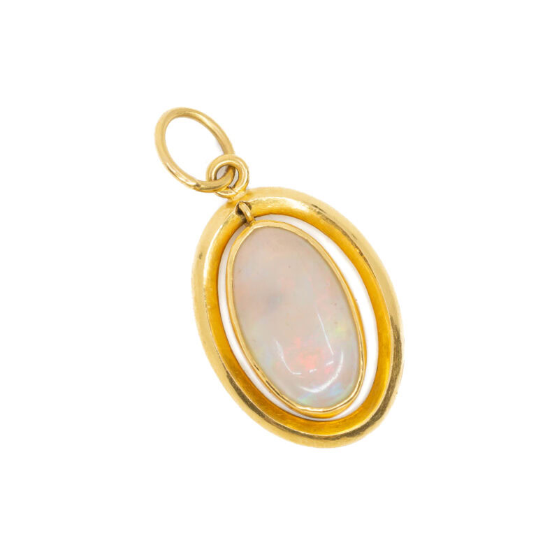 22ct Yellow Gold Crystal Opal Pendant Val $2385 #39867