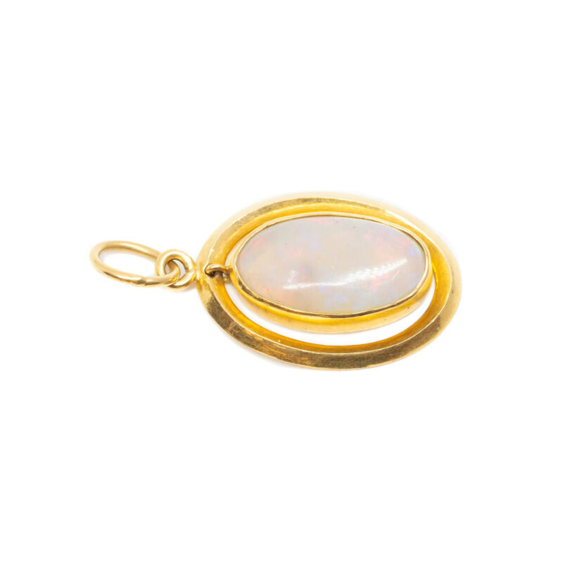 22ct Yellow Gold Crystal Opal Pendant Val $2385 #39867