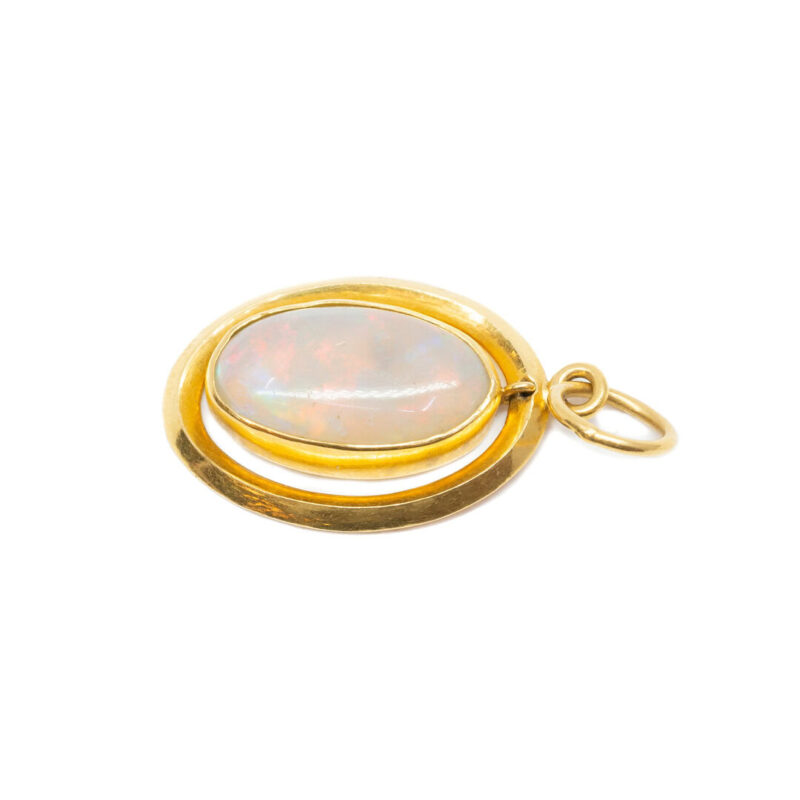 22ct Yellow Gold Crystal Opal Pendant Val $2385 #39867