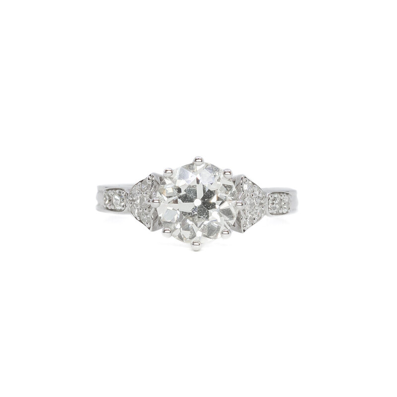 *New* 18ct White Gold 2.4ct Diamond Engagement Ring Val $44865 Size N #46848