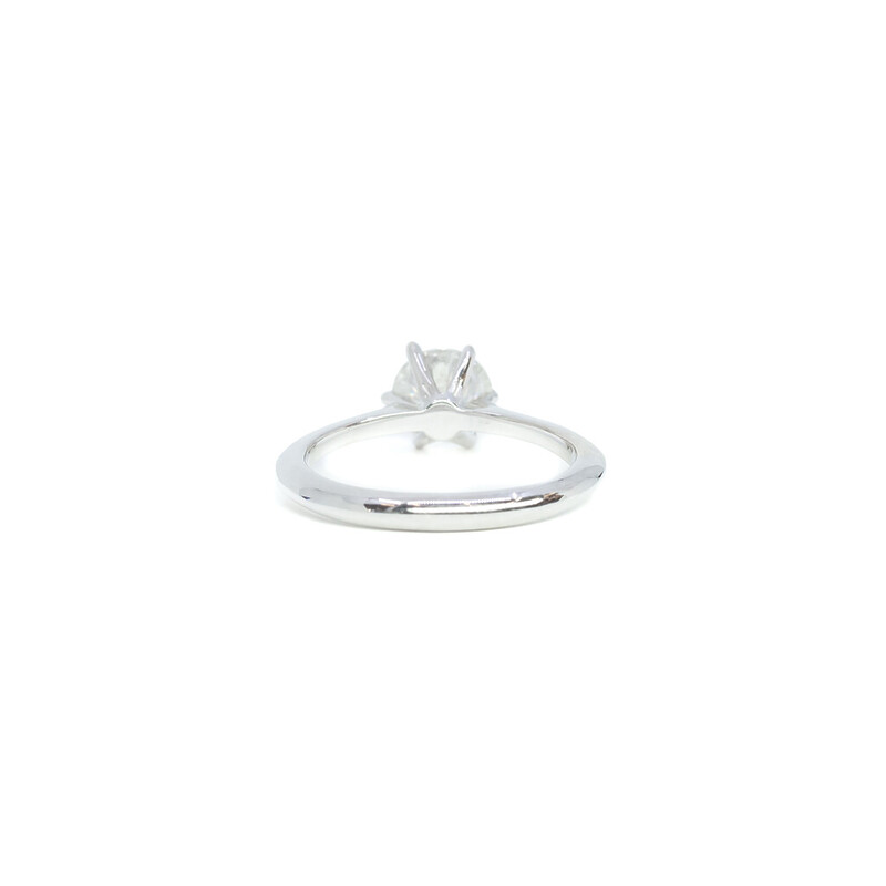 18ct White Gold 1.15ct Diamond Solitaire Engagement Ring Size N Val $11500 #55852