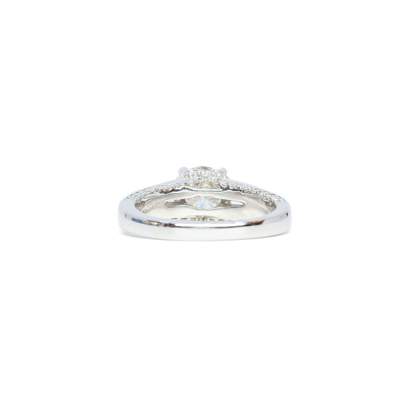 Platinum 1.45ct I/VS2 Diamond Engagement Ring Val $20300 Size L #32457