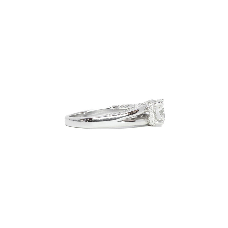 Platinum 1.45ct I/VS2 Diamond Engagement Ring Val $20300 Size L #32457