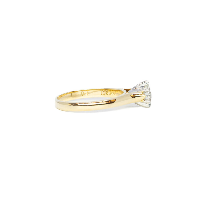 18ct Yellow Gold 0.52ct Solitaire Diamond Ring Val $9300 Size L 1/2 #6018