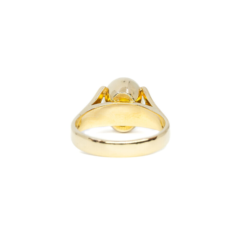 18ct Gold 1.9ct Yellow Sapphire & Diamond Ring Val $5800 Size L #27439