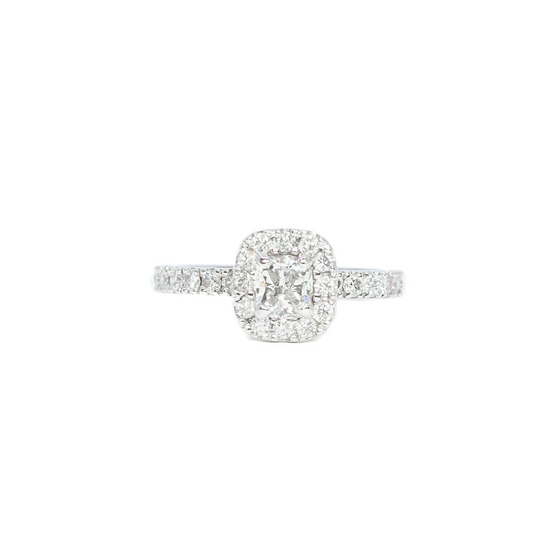 18ct White Gold 1.39ct TW Diamond Engagement Ring Val $9500 Size M #56774