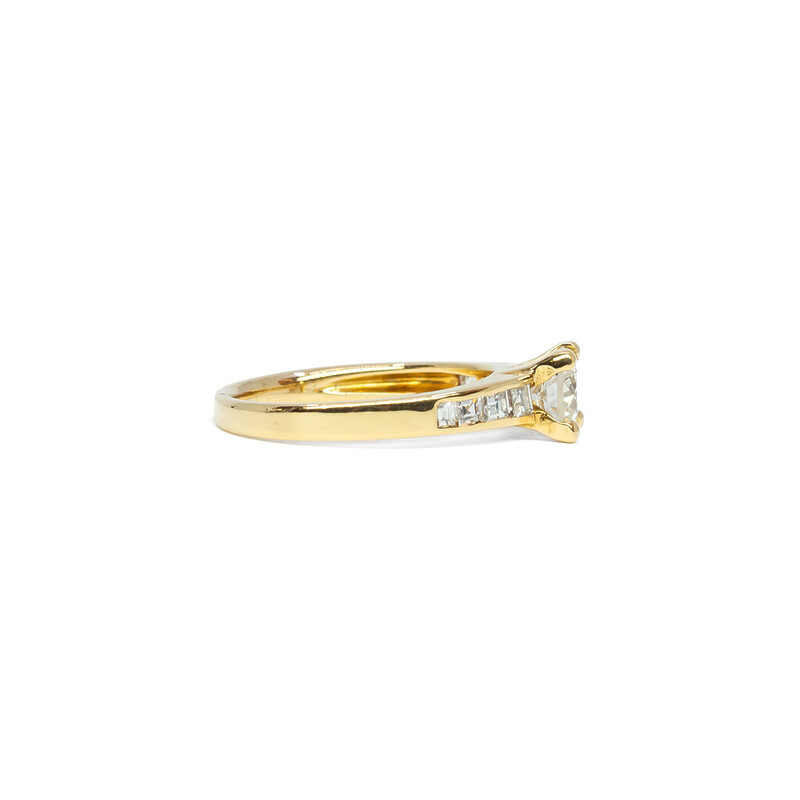 18ct Yellow Gold 0.58ct (+.4ct) European Cut Diamond Engagement Ring Val $7150 #55089
