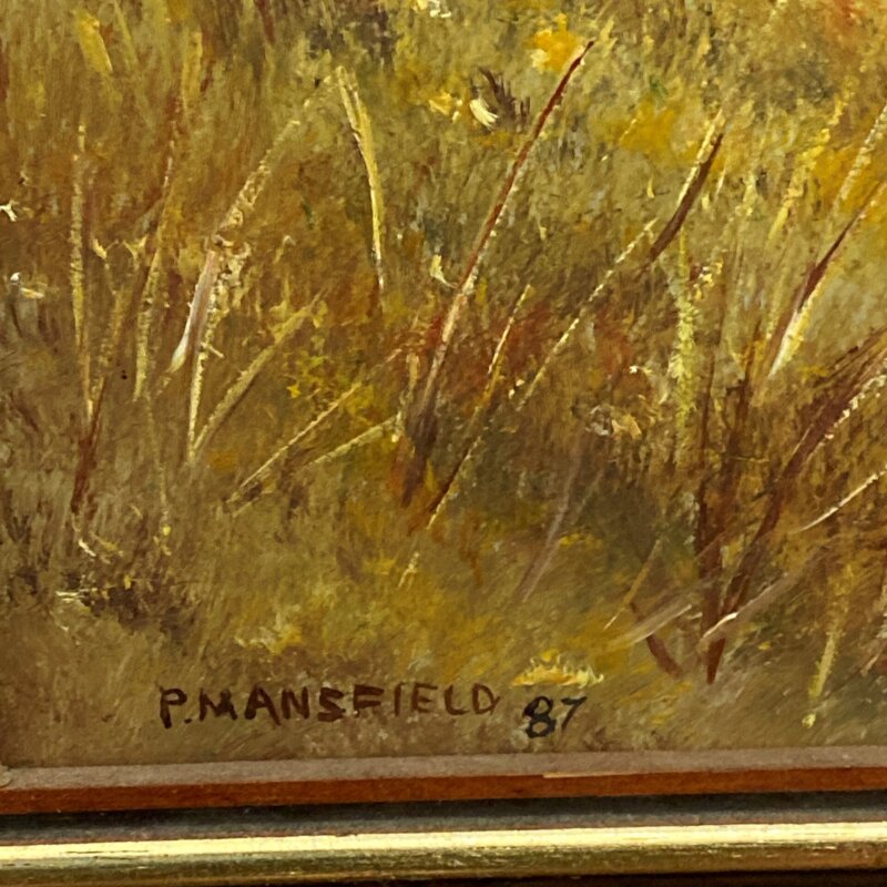 P Mansfield (Circa 1987) Painting - Farmers - Oil on Board #52054