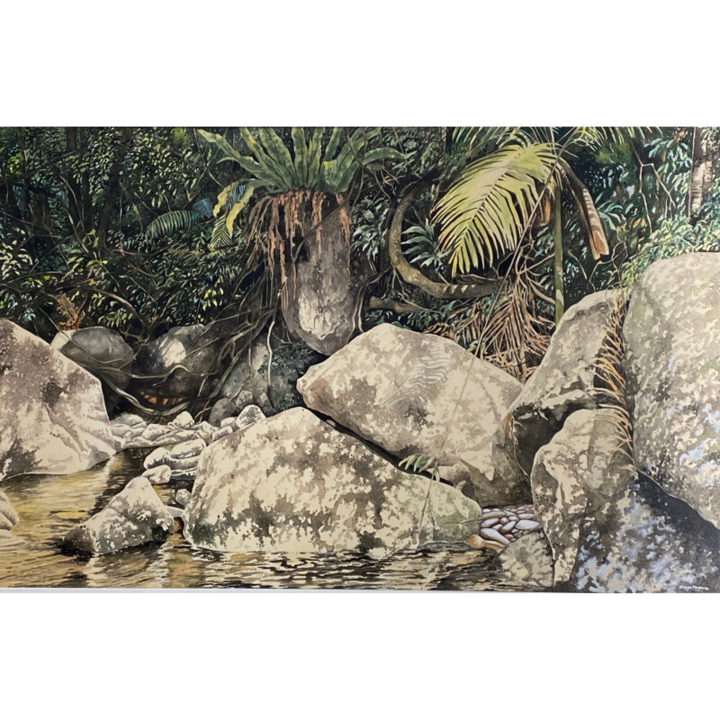 Kwynn Moylan (1953 - ) Painting - Waterfall - Watercolour #44120