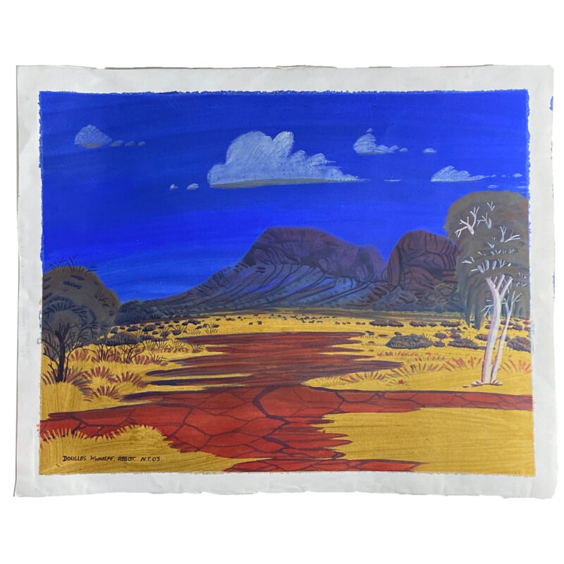Douglas Kwarlpe Abbott (1948 -) Painting - Western Mcdonald Ranges - on Canvas #46142