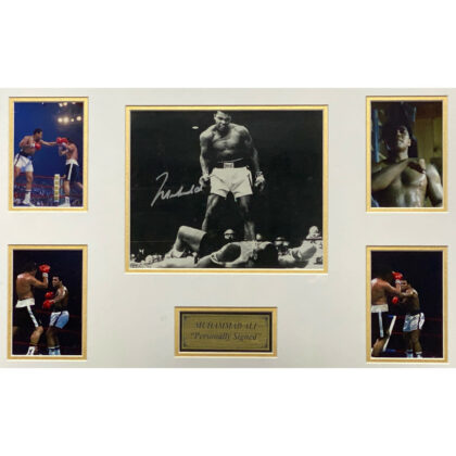 MUHAMMAD ALI VS SONNY LISTON HAND SIGNED PHOTO MEMORABILIA WITH COA #37069