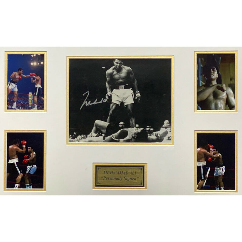 MUHAMMAD ALI VS SONNY LISTON HAND SIGNED PHOTO MEMORABILIA WITH COA #37069