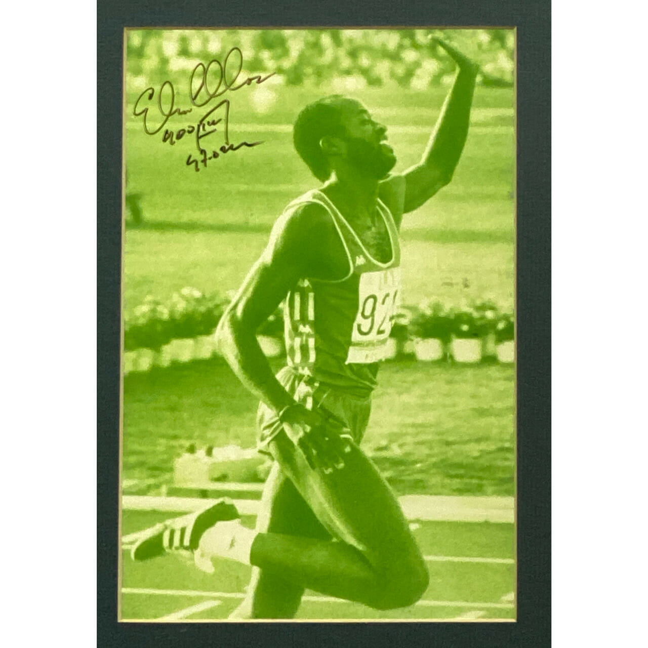 EDWIN MOSES SIGNED PHOTO - 400M HURDLES WIN AT '84 OLYMPICS #41310