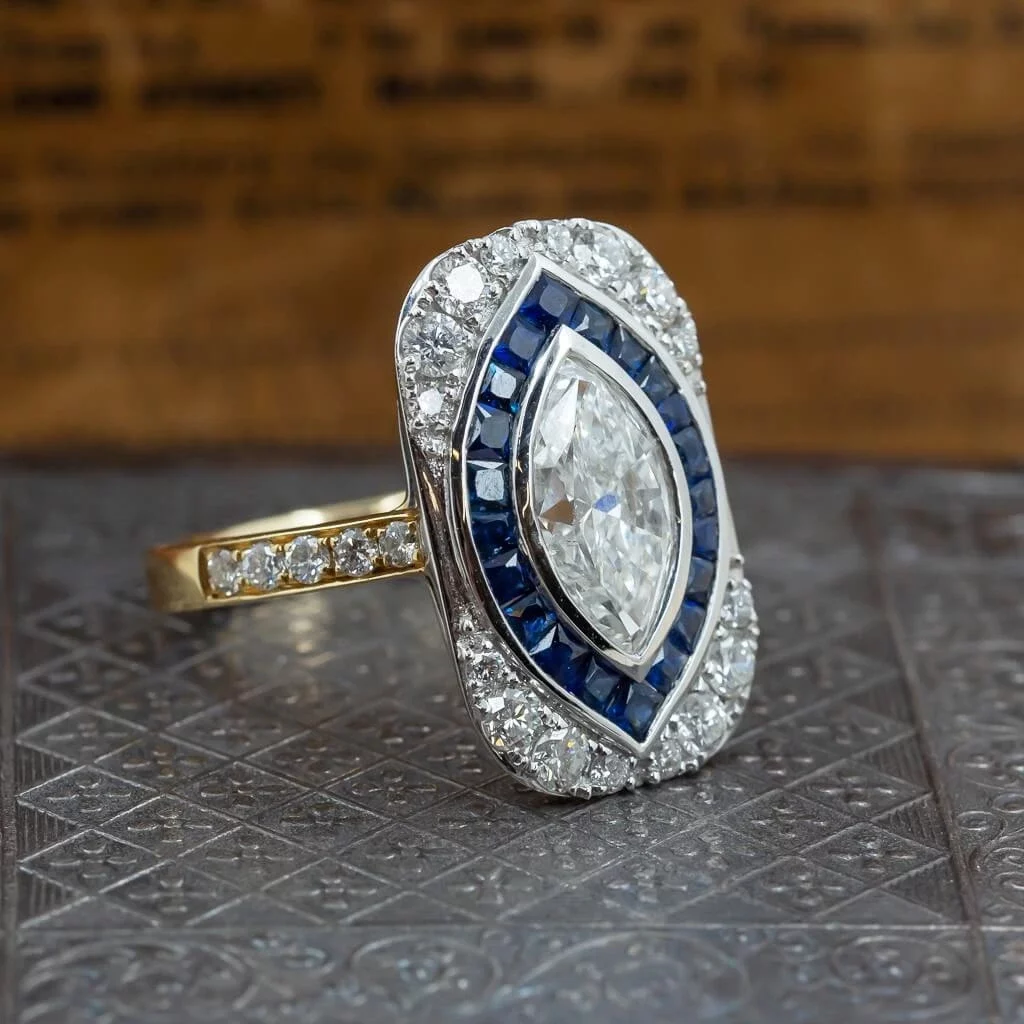Sapphire birthstone ring.