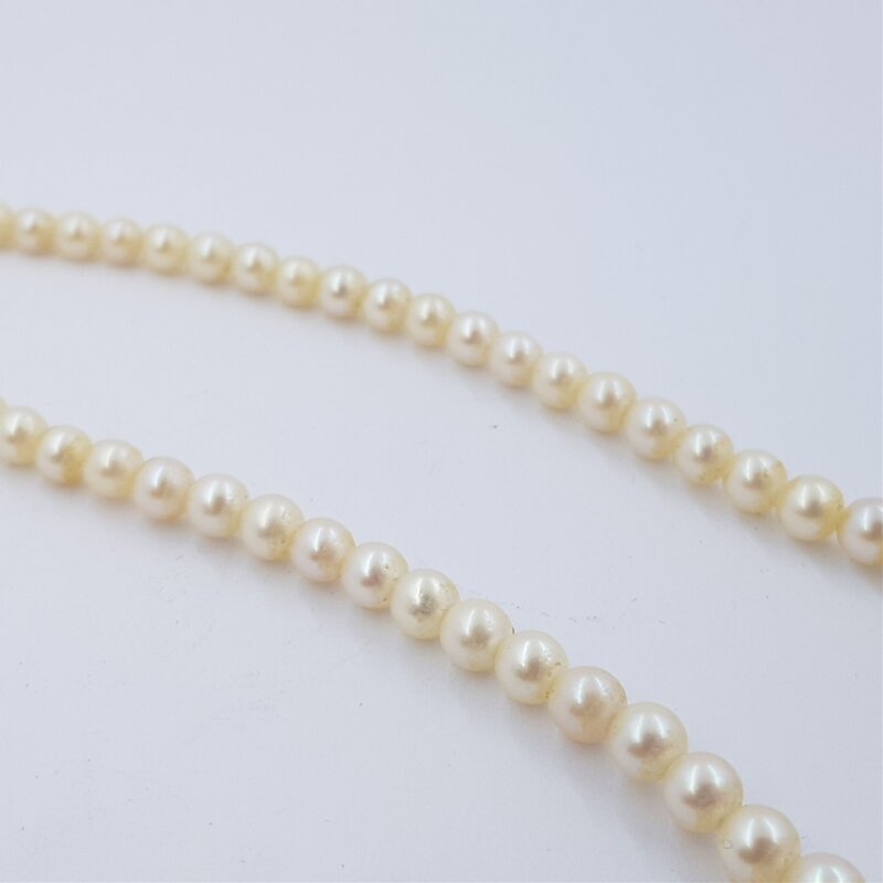 Mikimoto Graduated Pearl Strand Necklace 40cm #a9799