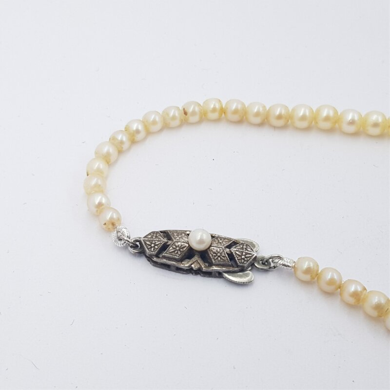 Mikimoto Graduated Pearl Strand Necklace 40cm #a9799