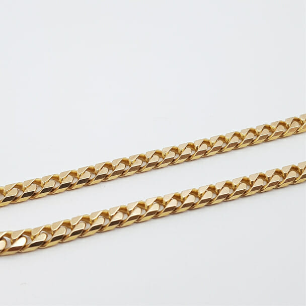 The cuban link design for bracelets and necklaces.