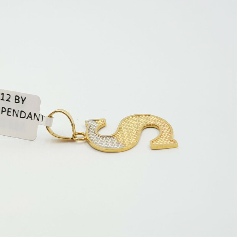 18ct Yellow Gold Letter S Pendant 750 #56809