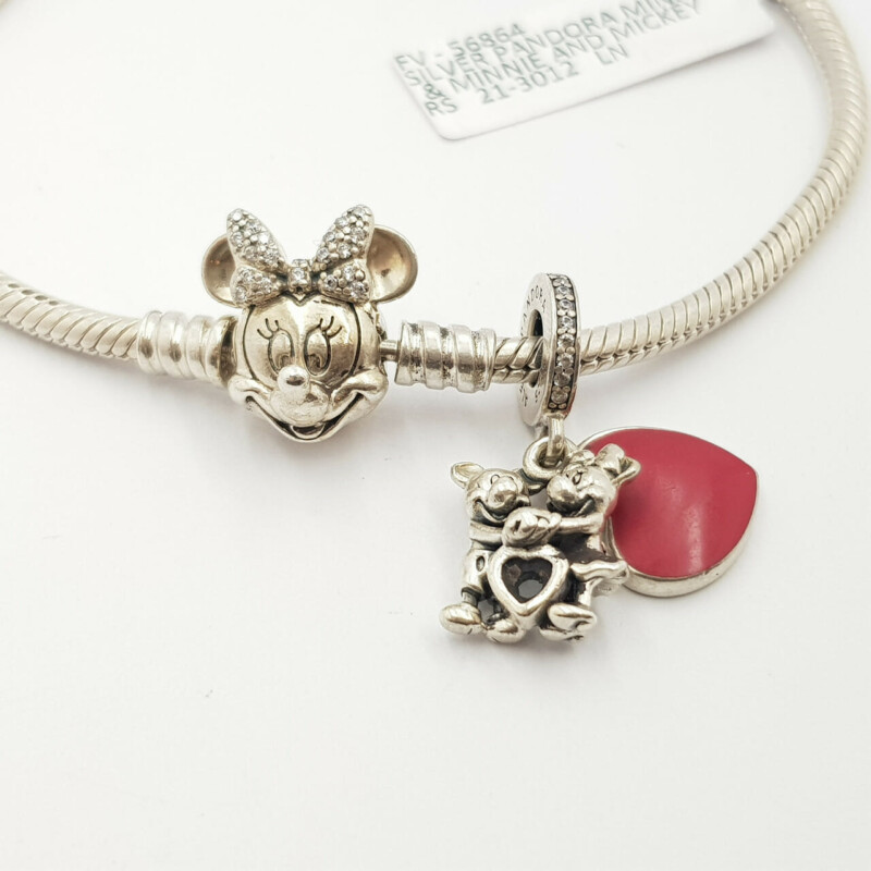 Sterling Silver Pandora Disney Minnie & Mickey Mouse Bracelet #56864