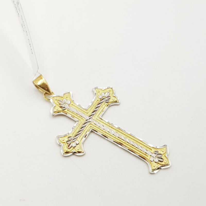 10ct 2-Tone Gold Orthodox Cross #57993