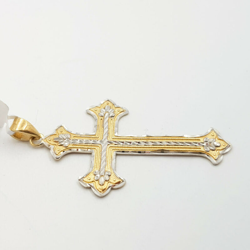 10ct 2-Tone Gold Orthodox Cross #57993