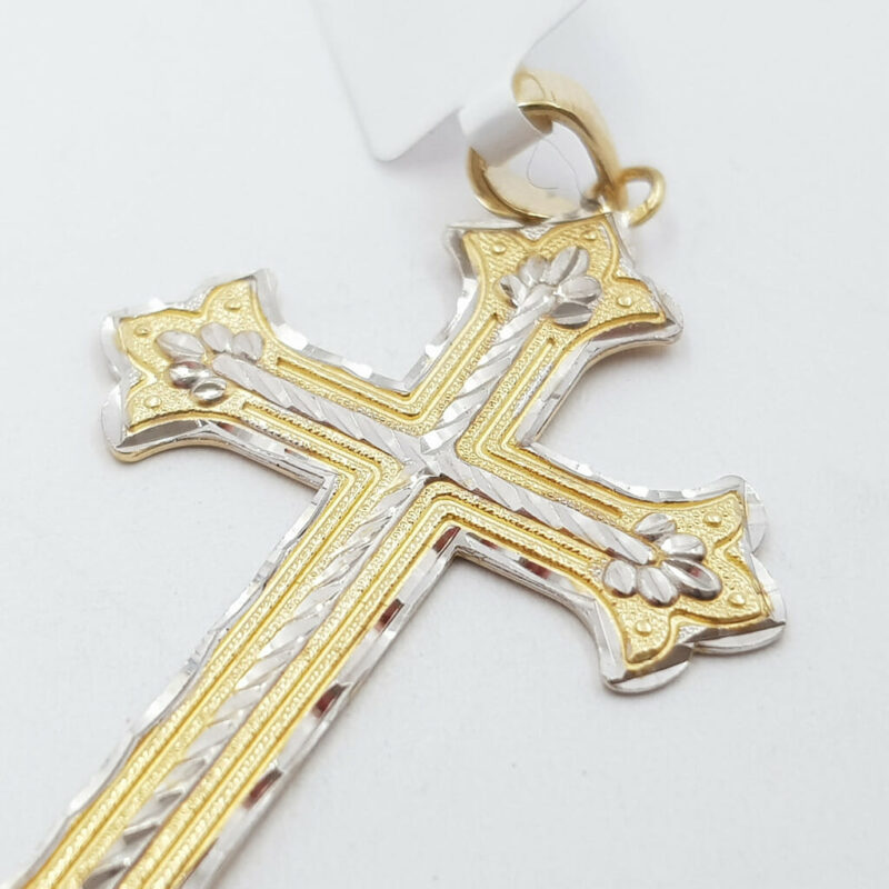 10ct Two Tone Gold Orthodox Cross #57993