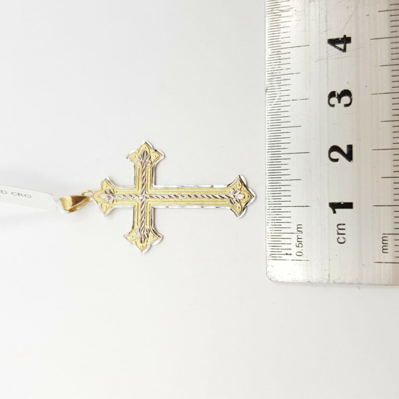 10ct 2-Tone Gold Orthodox Cross #57993