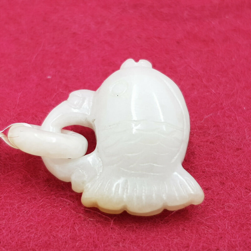 Carved Jade Fish Pendant #58020