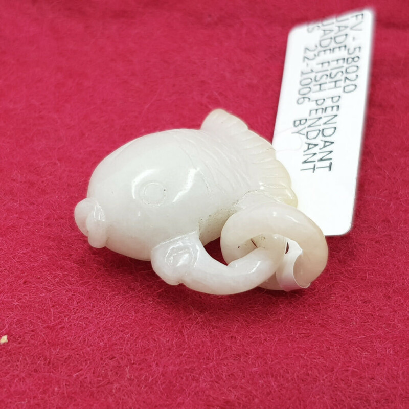 Carved Jade Fish Pendant #58020