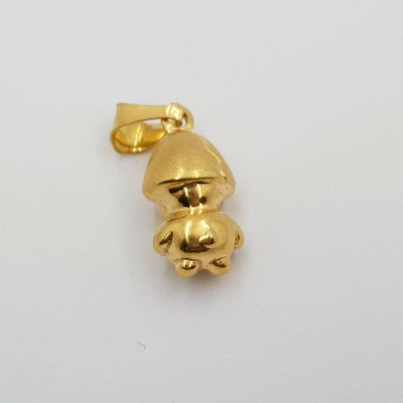 18ct Gold Chick with Egg On Head Pendant/Charm #58215