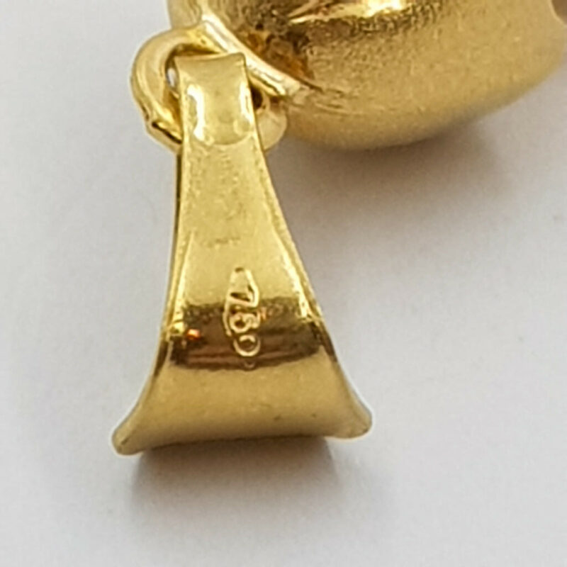 18ct Gold Chick with Egg On Head Pendant/Charm #58215