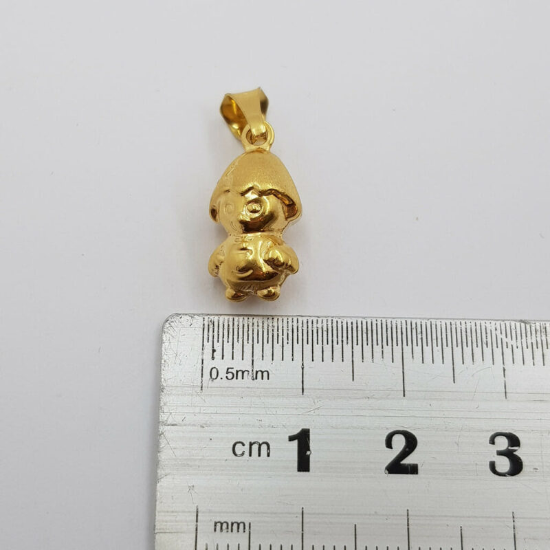 18ct Gold Chick with Egg On Head Pendant/Charm #58215