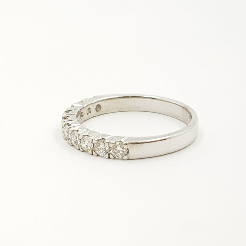 18ct White Gold 0.80ct TW Diamond Eternity Ring Band Size U Val $4800 #58397