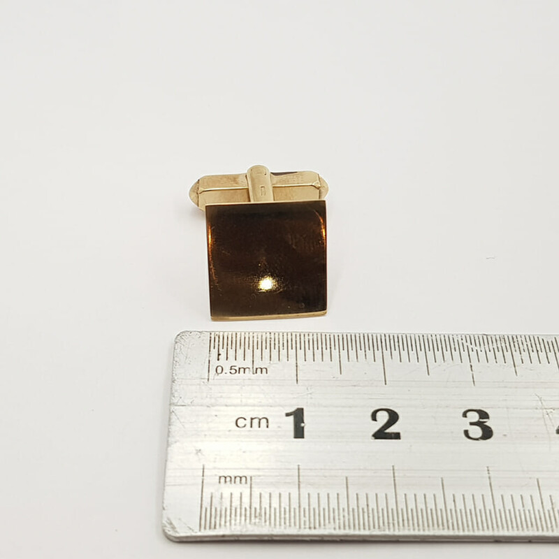 Vintage 9ct Yellow Gold Square Cufflinks Hallmarked #59532